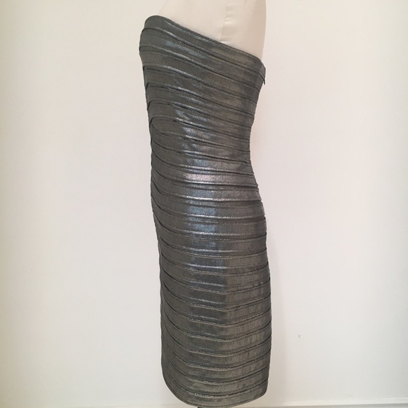 BCBG Gunmetal Bandage Dress - Picture 5 of 8